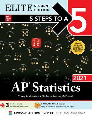 Book cover for 5 Steps to a 5: AP Statistics 2021 Elite Student Edition