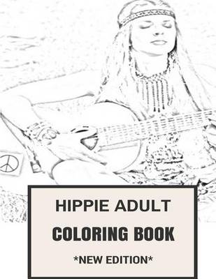 Book cover for Hippie Adult Coloring Book