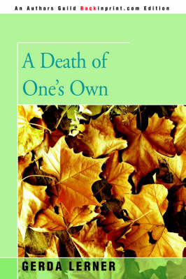 Book cover for A Death of One's Own