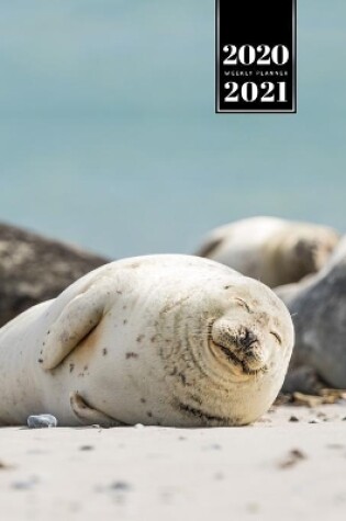 Cover of Seal Manatee Sea Lion Cow Walrus Dugong Week Planner Weekly Organizer Calendar 2020 / 2021 - Lying Cozy