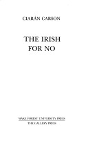 Book cover for The Irish for No