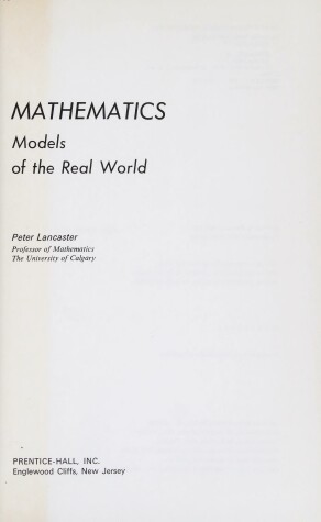 Book cover for Mathematics