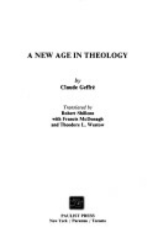 Cover of A New Age in Theology