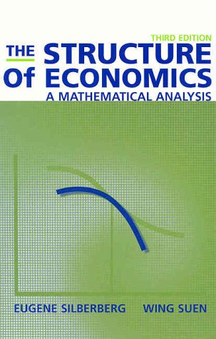 Book cover for The Structure of Economics:  A Mathematical Analysis