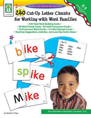 Book cover for 240 Cut-Up Letter Chunks for Working with Word Families, Grades K - 3