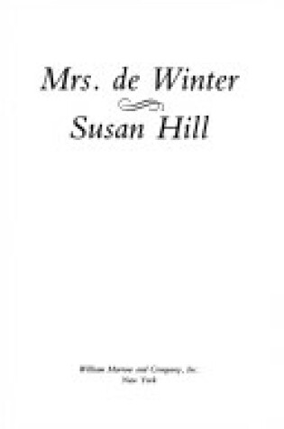 Cover of Mrs. de Winter