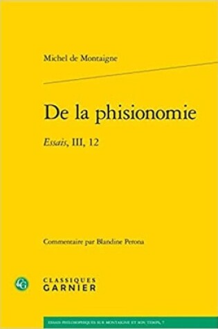 Cover of de la Phisionomie