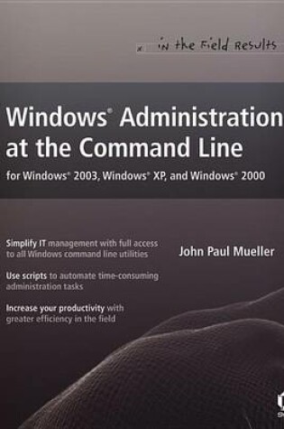 Cover of Windows Administration at the Command Line for Windows 2003, Windows XP, and Windows 2000