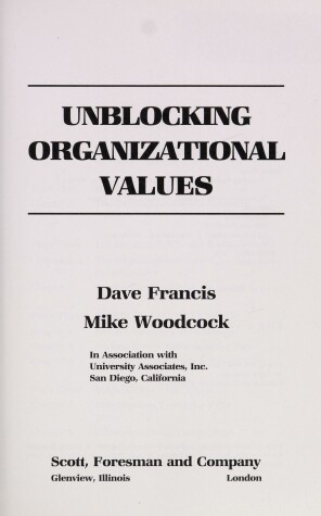 Book cover for Unblocking Organizational Values