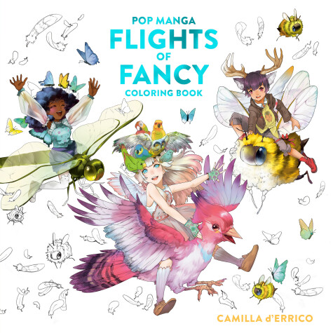 Book cover for Pop Manga Flights of Fancy Coloring Book