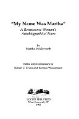 Cover of "My Name Was Martha