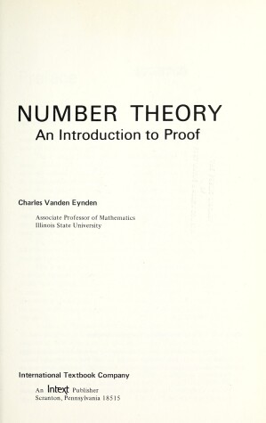 Book cover for Number Theory