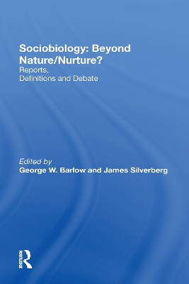 Book cover for Sociobiology: Beyond Nature/nurture?