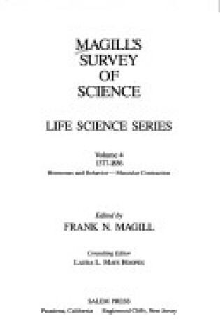 Cover of Magills Surv of Scienc Life Sceinc 1991 6 Vols Vols 1-6