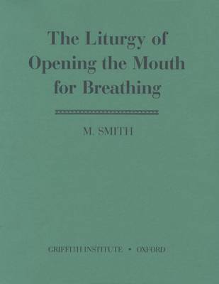 Cover of The Liturgy of the Opening of the Mouth for Breathing