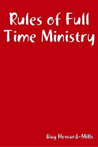 Cover of Rules of Full Time Ministry