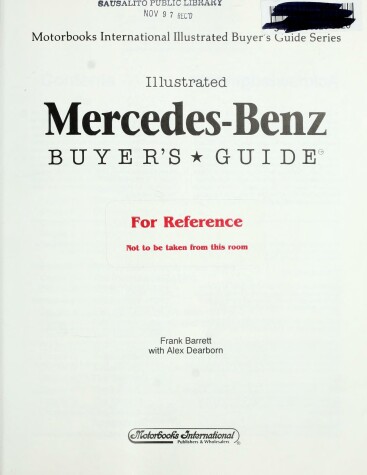 Cover of Illustrated Mercedes-Benz Buyer's Guide