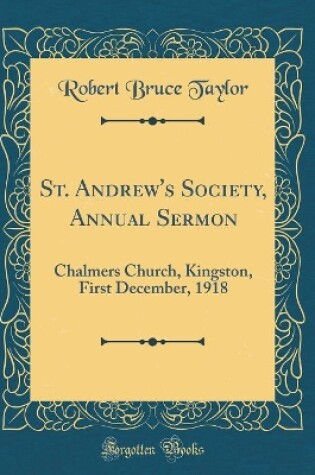 Cover of St. Andrew's Society, Annual Sermon