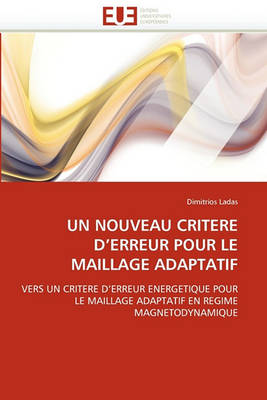 Book cover for Un Nouveau Critere d''erreur Pour Le Maillage Adaptatif