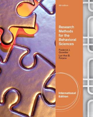Cover of Research Methods for the Behavioral Sciences, International Edition