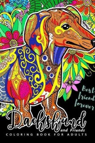 Cover of Dachshund coloring book for Adults and Friend