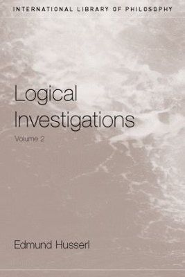 Book cover for Logical Investigations Volume 2