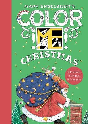 Book cover for Mary Engelbreit's Color ME Christmas Book of Postcards