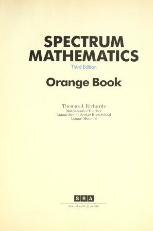 Cover of Spectrum Mathematics:L.4 Gr.3-12 Orange