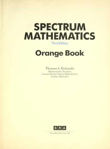 Book cover for Spectrum Mathematics:L.4 Gr.3-12 Orange