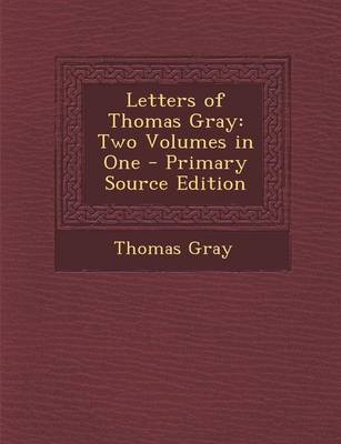 Book cover for Letters of Thomas Gray