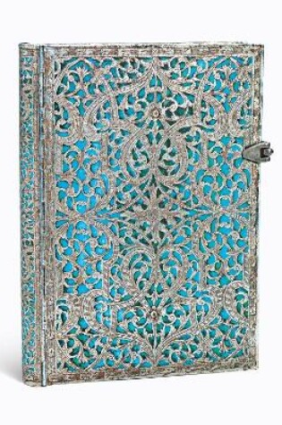 Cover of Maya Blue (Silver Filigree Collection) Midi Lined Hardcover Journal