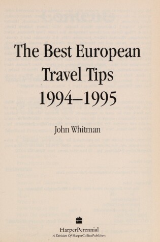 Cover of The Best European Travel Tips