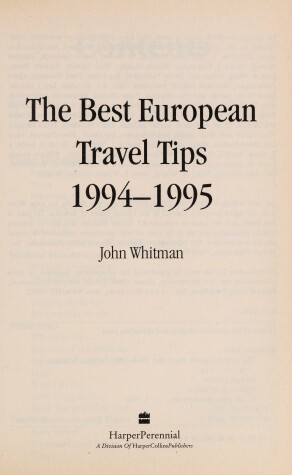 Book cover for The Best European Travel Tips