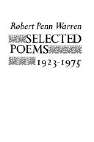 Cover of New and Selected Poems, 1923-1985