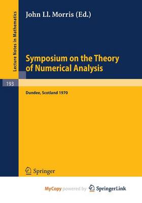 Book cover for Symposium on the Theory of Numerical Analysis