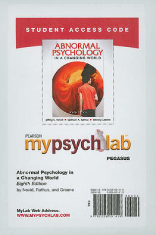 Cover of NEW MyLab Psychology  Student Access Code Card for Abnormal Psychology (standalone)