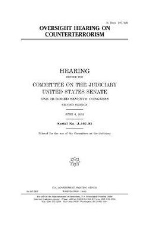 Cover of Oversight hearing on counterterrorism