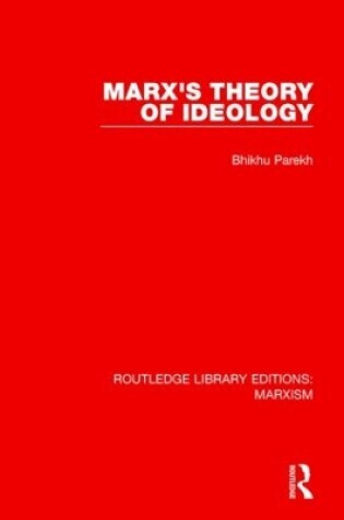 Cover of Marx's Theory of Ideology