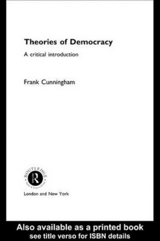 Cover of Theories of Democracy