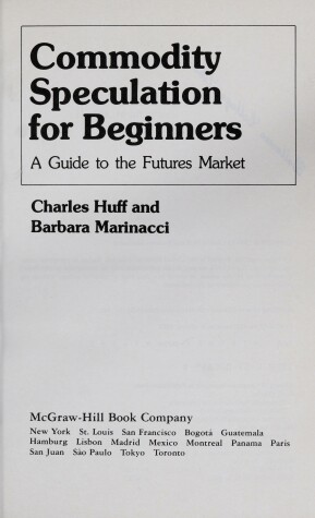 Cover of Commodity Speculation for Beginners