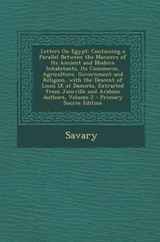 Cover of Letters on Egypt