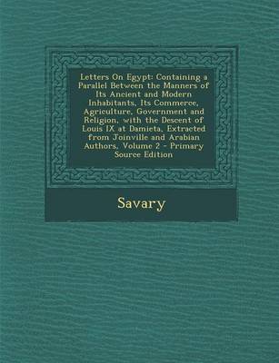 Book cover for Letters on Egypt