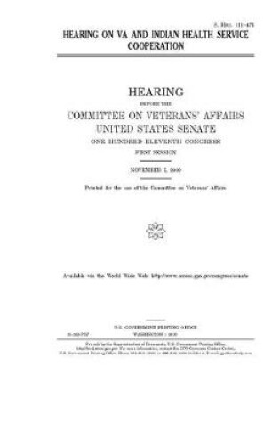 Cover of Hearing on VA and Indian Health Service cooperation