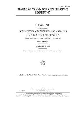 Book cover for Hearing on VA and Indian Health Service cooperation