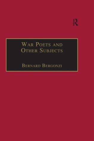 Cover of War Poets and Other Subjects