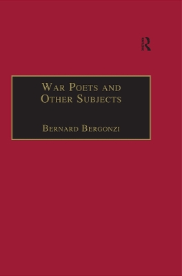 Book cover for War Poets and Other Subjects