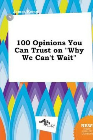 Cover of 100 Opinions You Can Trust on Why We Can't Wait