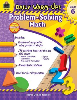 Book cover for Daily Warm-Ups: Problem Solving Math Grade 6