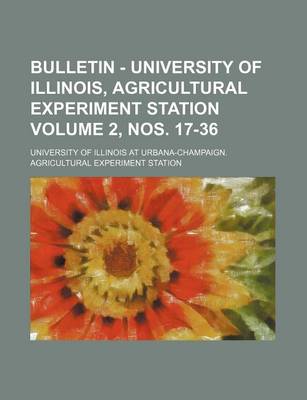 Book cover for Bulletin - University of Illinois, Agricultural Experiment Station Volume 2, Nos. 17-36