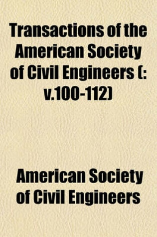 Cover of Transactions of the American Society of Civil Engineers Volume 28